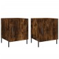 vidaXL Comodini 2 pz Rovere Fumo 40x40x50 cm in Legno Multistrato vidaXL Comodini 2 pz Rovere Fumo 40x40x50 cm in Legno Multistrato