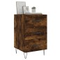 vidaXL Comodino Rovere Fumo 40x40x66 cm in Legno Multistrato vidaXL Comodino Rovere Fumo 40x40x66 cm in Legno Multistrato