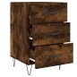 vidaXL Comodino Rovere Fumo 40x40x66 cm in Legno Multistrato vidaXL Comodino Rovere Fumo 40x40x66 cm in Legno Multistrato