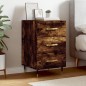 vidaXL Comodino Rovere Fumo 40x40x66 cm in Legno Multistrato vidaXL Comodino Rovere Fumo 40x40x66 cm in Legno Multistrato