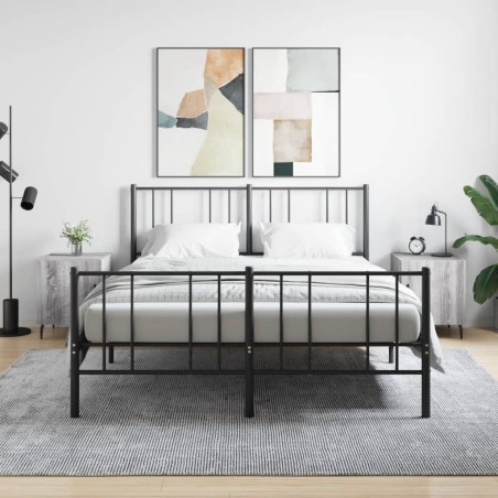 vidaXL Comodini 2 pz Grigio Sonoma 40x40x50 cm in Legno Multistrato
