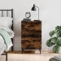 vidaXL Comodino Rovere Fumo 40x40x66 cm in Legno Multistrato