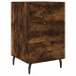vidaXL Comodino Rovere Fumo 40x40x66 cm in Legno Multistrato