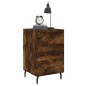 vidaXL Comodino Rovere Fumo 40x40x66 cm in Legno Multistrato