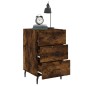 vidaXL Comodino Rovere Fumo 40x40x66 cm in Legno Multistrato
