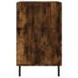 vidaXL Comodino Rovere Fumo 40x40x66 cm in Legno Multistrato
