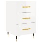 vidaXL Comodino Bianco Lucido 40x40x66 cm in Legno Multistrato vidaXL Comodino Bianco Lucido 40x40x66 cm in Legno Multistrato