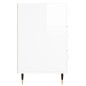 vidaXL Comodino Bianco Lucido 40x40x66 cm in Legno Multistrato vidaXL Comodino Bianco Lucido 40x40x66 cm in Legno Multistrato