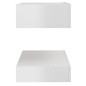 vidaXL Comodino Bianco Lucido 60x35 cm in Truciolato vidaXL Comodino Bianco Lucido 60x35 cm in Truciolato