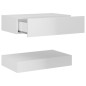 vidaXL Comodino Bianco Lucido 60x35 cm in Truciolato vidaXL Comodino Bianco Lucido 60x35 cm in Truciolato