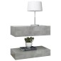 vidaXL Comodino Grigio Cemento 60x35 cm in Truciolato vidaXL Comodino Grigio Cemento 60x35 cm in Truciolato