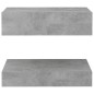 vidaXL Comodino Grigio Cemento 60x35 cm in Truciolato vidaXL Comodino Grigio Cemento 60x35 cm in Truciolato