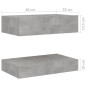 vidaXL Comodino Grigio Cemento 60x35 cm in Truciolato vidaXL Comodino Grigio Cemento 60x35 cm in Truciolato