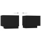vidaXL Comodino Nero 100x35x40 cm in Truciolato vidaXL Comodino Nero 100x35x40 cm in Truciolato