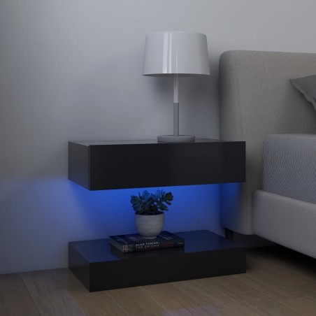vidaXL Comodino Grigio 60x35 cm in Truciolato