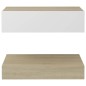 vidaXL Comodino Bianco e Rovere Sonoma 60x35 cm in Truciolato vidaXL Comodino Bianco e Rovere Sonoma 60x35 cm in Truciolato