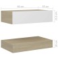vidaXL Comodino Bianco e Rovere Sonoma 60x35 cm in Truciolato vidaXL Comodino Bianco e Rovere Sonoma 60x35 cm in Truciolato