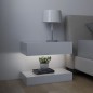 vidaXL Comodini con LED 2 pz 60x35 cm Bianchi in Legno Multistrato vidaXL Comodini con LED 2 pz 60x35 cm Bianchi in Legno Multistrato