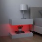 vidaXL Comodini con LED 2 pz 60x35 cm Bianchi in Legno Multistrato vidaXL Comodini con LED 2 pz 60x35 cm Bianchi in Legno Multistrato