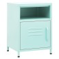 vidaXL Comodini 2 pz Menta 35x35x51 cm in Acciaio