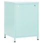 vidaXL Comodini 2 pz Menta 35x35x51 cm in Acciaio
