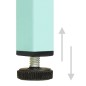 vidaXL Comodini 2 pz Menta 35x35x51 cm in Acciaio