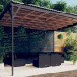 vidaXL Set Divani da Giardino 9 pz con Cuscini in Polyrattan Nero vidaXL Set Divani da Giardino 9 pz con Cuscini in Polyrattan Nero