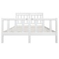 vidaXL Giroletto Bianco in Legno Massello 150x200 cm 5FT King Size vidaXL Giroletto Bianco in Legno Massello 150x200 cm 5FT King Size
