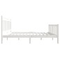vidaXL Giroletto Bianco in Legno Massello 150x200 cm 5FT King Size vidaXL Giroletto Bianco in Legno Massello 150x200 cm 5FT King Size