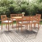 vidaXL Set da Pranzo Giardino 7pz con Cuscini Legno Massello di Teak vidaXL Set da Pranzo Giardino 7pz con Cuscini Legno Massello di Teak
