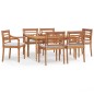 vidaXL Set da Pranzo Giardino 7pz con Cuscini Legno Massello di Teak vidaXL Set da Pranzo Giardino 7pz con Cuscini Legno Massello di Teak
