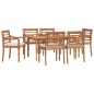 vidaXL Set da Pranzo Giardino 7pz con Cuscini Legno Massello di Teak vidaXL Set da Pranzo Giardino 7pz con Cuscini Legno Massello di Teak