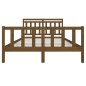 vidaXL Giroletto Miele in Legno Massello 150x200 cm 5FT King Size vidaXL Giroletto Miele in Legno Massello 150x200 cm 5FT King Size