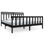 vidaXL Giroletto Nero in Legno Massello 180x200 cm 6FT Super King vidaXL Giroletto Nero in Legno Massello 180x200 cm 6FT Super King