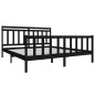 vidaXL Giroletto Nero in Legno Massello 180x200 cm 6FT Super King vidaXL Giroletto Nero in Legno Massello 180x200 cm 6FT Super King