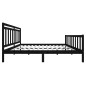 vidaXL Giroletto Nero in Legno Massello 180x200 cm 6FT Super King vidaXL Giroletto Nero in Legno Massello 180x200 cm 6FT Super King