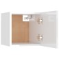 vidaXL Comodino Bianco Lucido 30,5x30x30 cm in Truciolato vidaXL Comodino Bianco Lucido 30,5x30x30 cm in Truciolato
