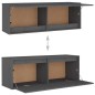 Mobili Porta TV 6 pz Grigi in Legno Massello di Pino Mobili Porta TV 6 pz Grigi in Legno Massello di Pino