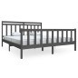 vidaXL Giroletto Grigio Legno Massello Pino 180x200cm 6FT Super King vidaXL Giroletto Grigio Legno Massello Pino 180x200cm 6FT Super King