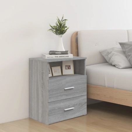 vidaXL Comodino Grigio Sonoma 50x32x60 cm