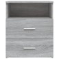 vidaXL Comodino Grigio Sonoma 50x32x60 cm