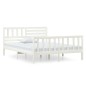 vidaXL Giroletto Bianco in Legno Massello 120x190cm 4FT Small Double vidaXL Giroletto Bianco in Legno Massello 120x190cm 4FT Small Double