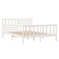 vidaXL Giroletto Bianco in Legno Massello 120x190cm 4FT Small Double vidaXL Giroletto Bianco in Legno Massello 120x190cm 4FT Small Double