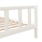 vidaXL Giroletto Bianco in Legno Massello 120x190cm 4FT Small Double vidaXL Giroletto Bianco in Legno Massello 120x190cm 4FT Small Double
