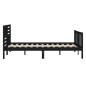 vidaXL Giroletto Nero in Legno Massello 120x190cm 4FT Small Double vidaXL Giroletto Nero in Legno Massello 120x190cm 4FT Small Double