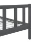 vidaXL Giroletto Grigio Legno Massello 75x190cm 2FT6 Piccolo Singolo