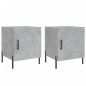 vidaXL Comodini 2 pz Grigio Cemento 40x40x50 cm in Legno Multistrato