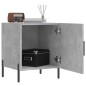 vidaXL Comodini 2 pz Grigio Cemento 40x40x50 cm in Legno Multistrato