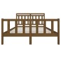 vidaXL Giroletto Marrone Miele in Legno Massello 160x200 cm