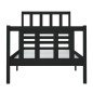 vidaXL Giroletto Nero Legno Massello 75x190cm 2FT6 Piccolo Singolo vidaXL Giroletto Nero Legno Massello 75x190cm 2FT6 Piccolo Singolo